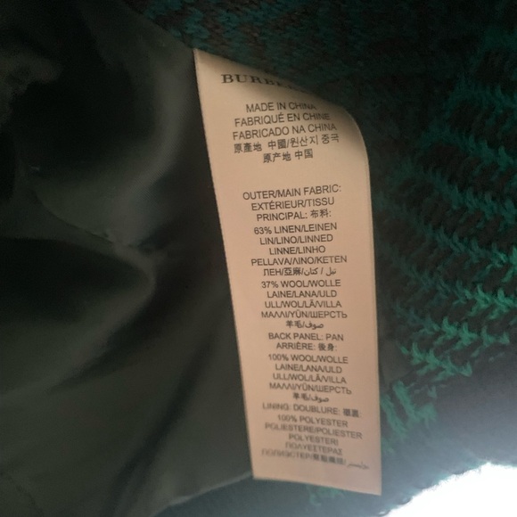 BURBERRY Boho Leather Motorcycle Jacket – Green Tribal Knit, Size XS *SO RARE* - Picture 8 of 11